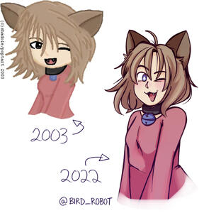 A little just-for-fun redraw of something I doodled when I was a young teen in 2003.