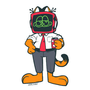 Commission: video game streamer supergreatfriend as Garfield.