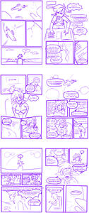 ROUGH thumbnails, untitled sci-fi harem parody WIP.