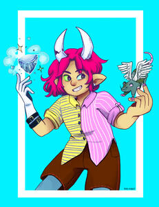 Gift art of a friend's original character.